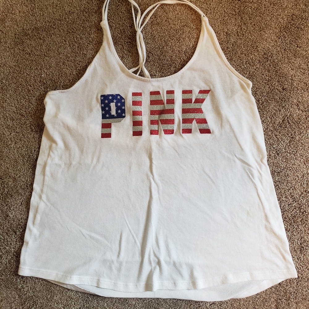 Pink Red White Blue Tank